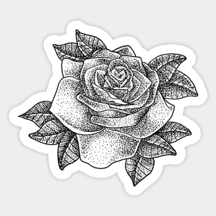 Dotted Rose Sticker